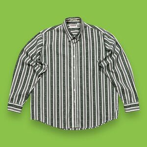 Vintage McGregor Shirt Western Print Long Sleeve Button Down 80s 90s Green XL